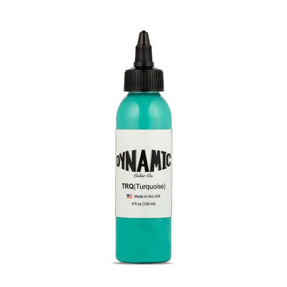 Dynamic Color Co Turquoise Tattoo Ink — 1 oz Bottle, Long-Lasting, Vivid Color, Sterilized, Made in USA