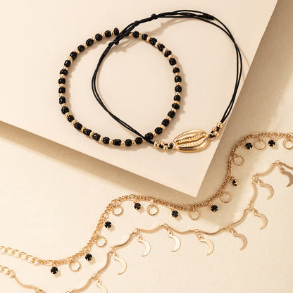 Multi-layer 4-piece Anklet