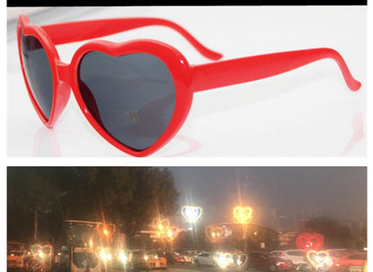 Heart-Shaped Light Diffraction Glasses