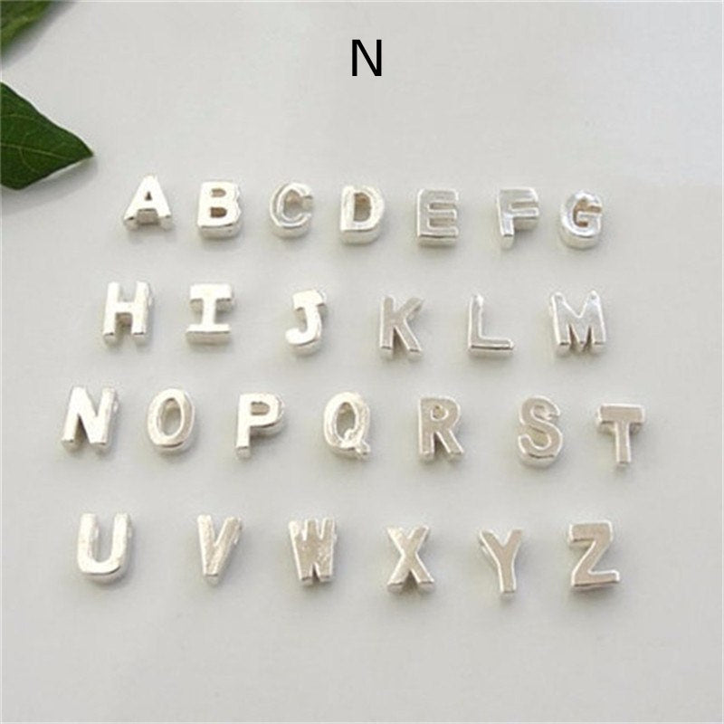 Peach Heart Shaped A-Z Letter Necklace