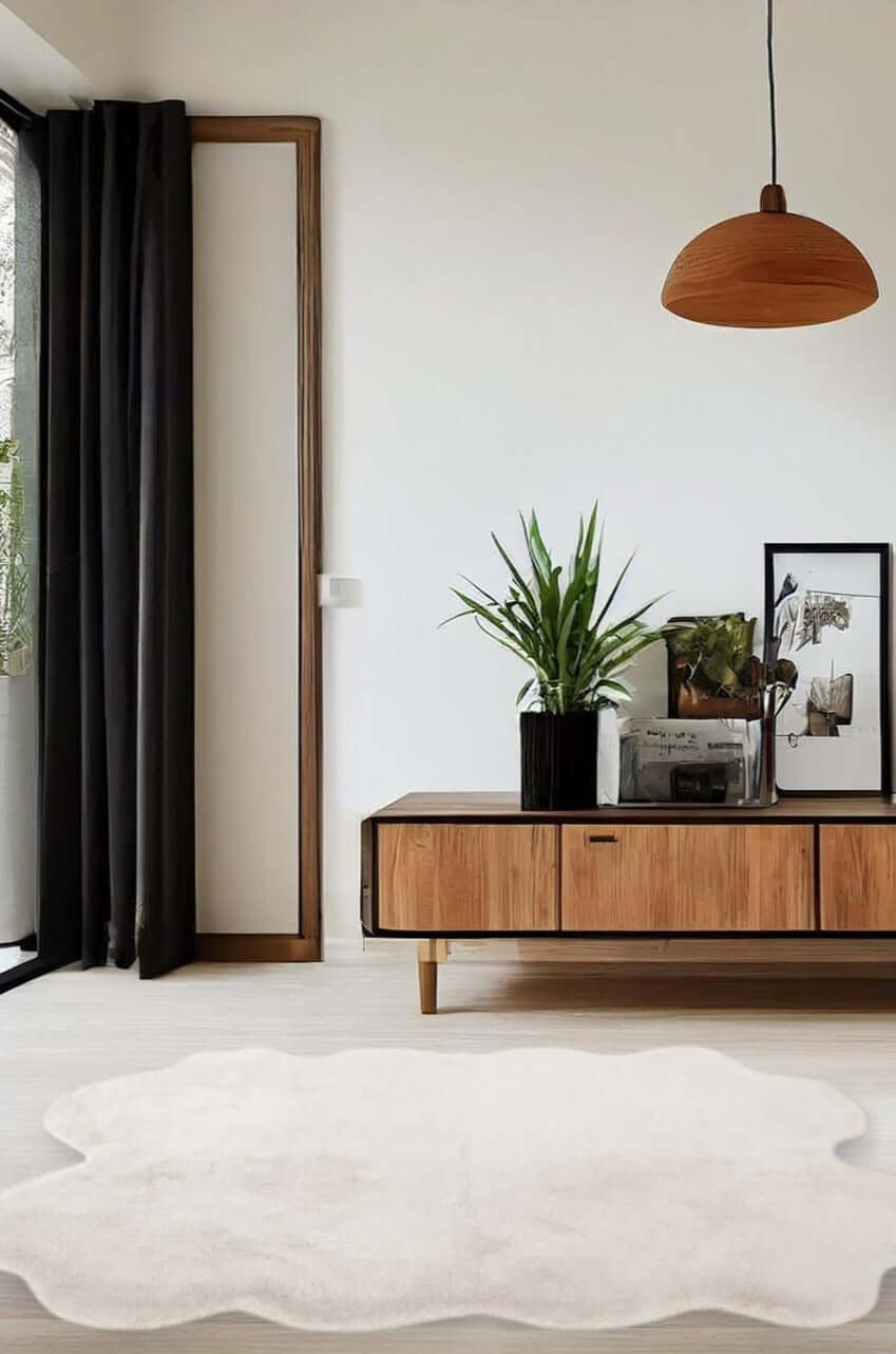 Luxury White Faux Fur Rug