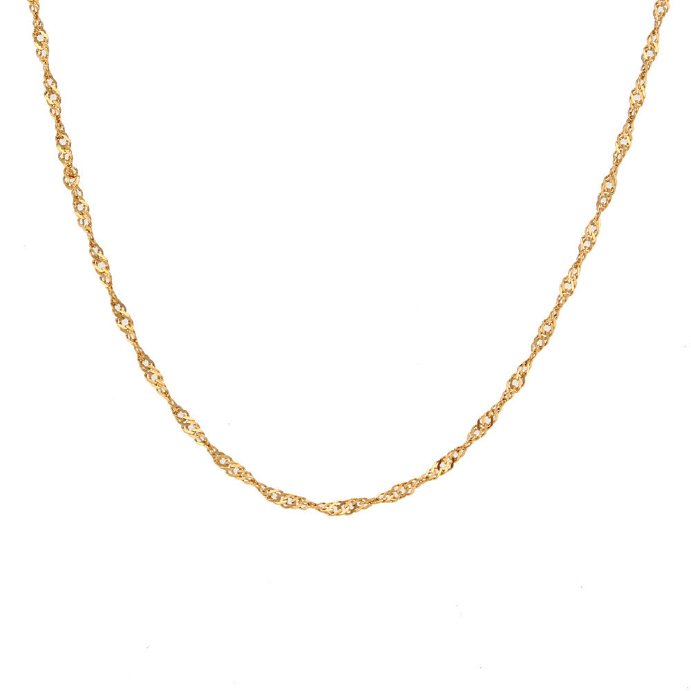 Water Wave Chain Bracelet & Necklace Set