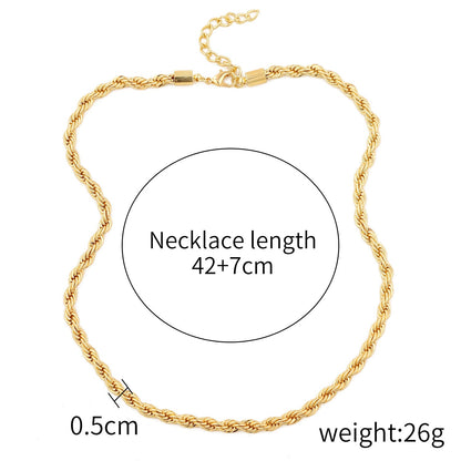 Multi-Layer Twist Chain Necklaces