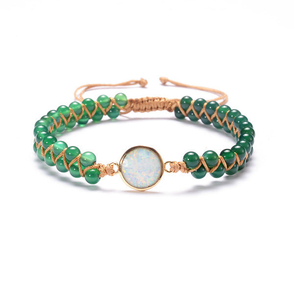 Stone Wrap Bracelet with Amethyst & Opal