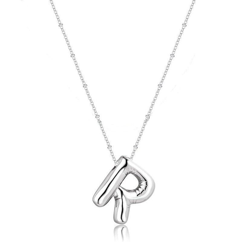 Glossy A-Z Letter Copper Pendant
