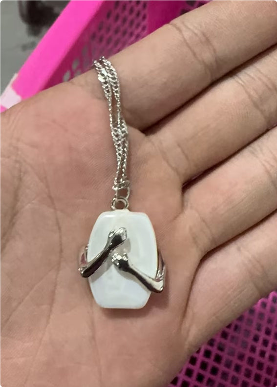 Baroque Pearl Couple Pendant Necklace