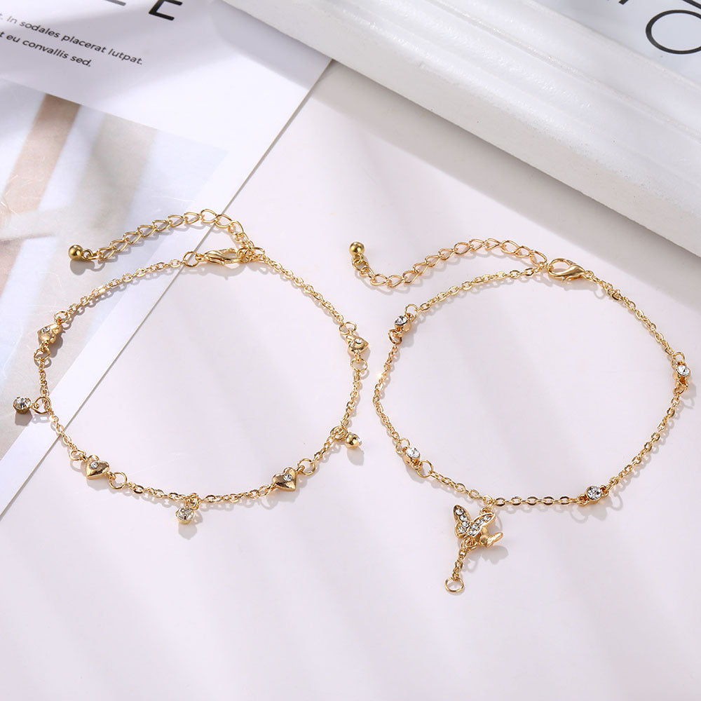 Layered Butterfly Anklet