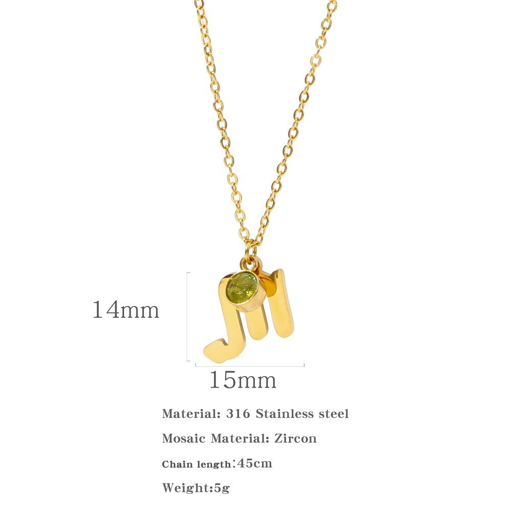 Zircon Constellation Zodiac Necklace