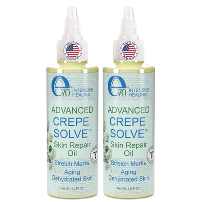 e70 Advanced Firming Oil for Crepe Skin (2 Pk, 4 Fl Oz Each) – Natural Oils, Licorice Root & Chamomile, Made in USA