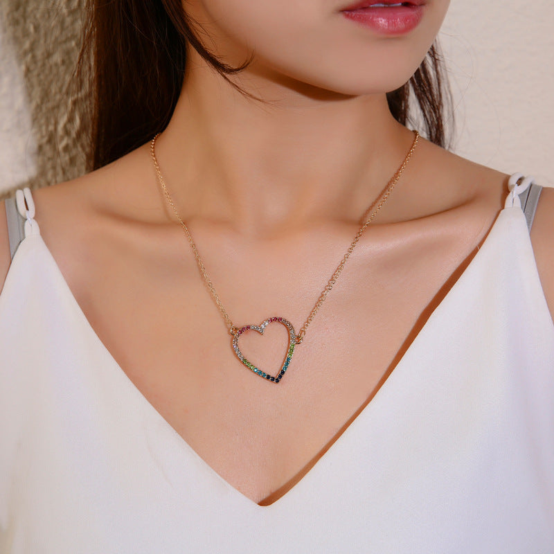 Simple Coloured Loving Heart Necklace