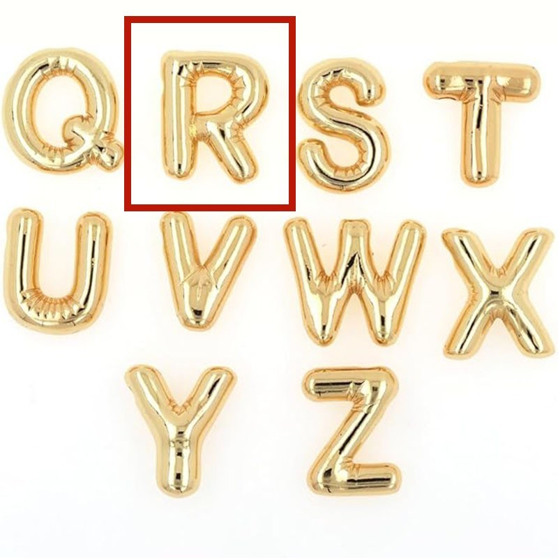 Glossy A-Z Letter Copper Pendant