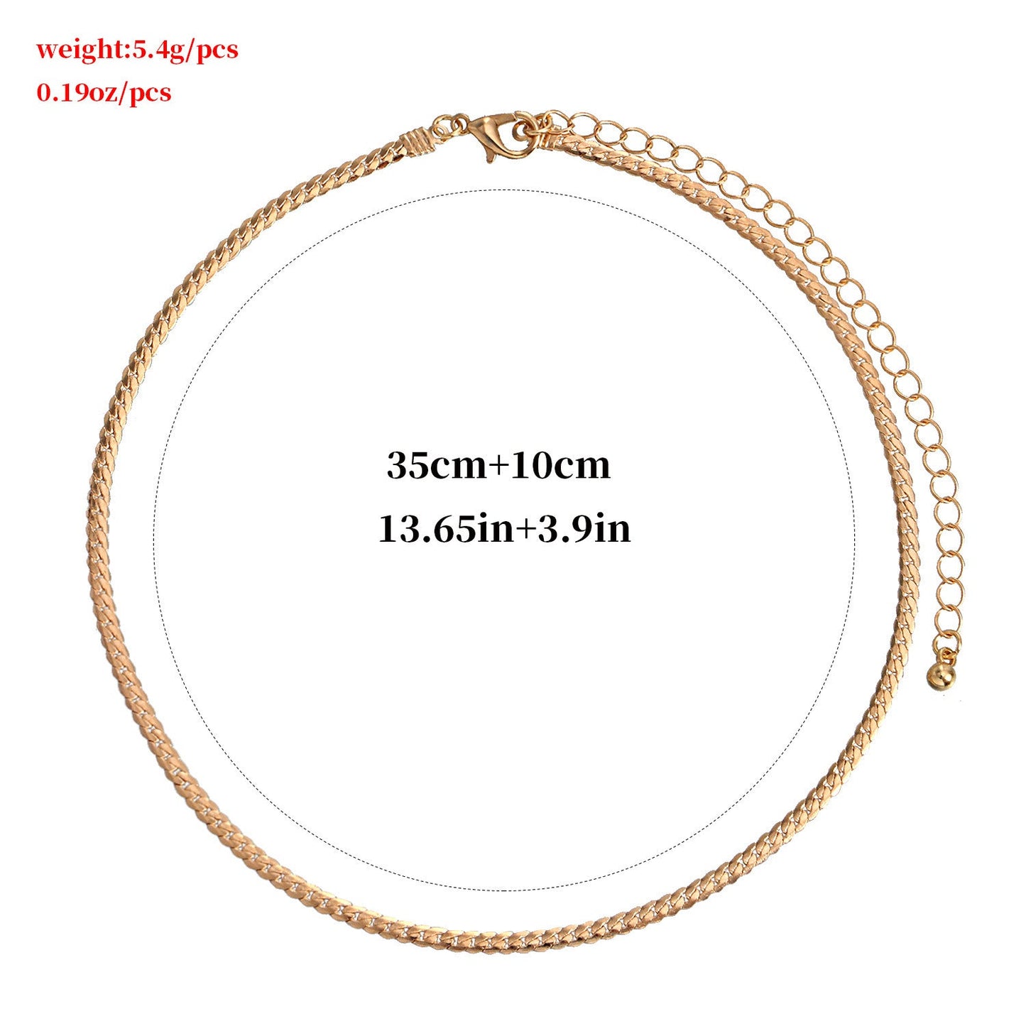 Multi-Layer Paper Clip Love Heart Chain Necklace