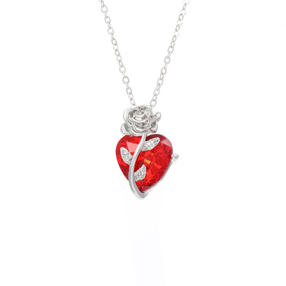 Rose Heart Love Necklace