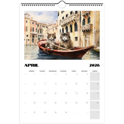 🐾 Venetian Cats 2026 Wall Calendar – A Year of Feline Magic in Venice