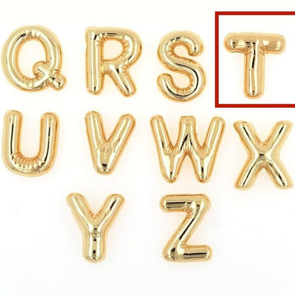Glossy A-Z Letter Copper Pendant