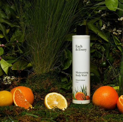 Each & Every Sensitive Skin Body Wash – Citrus & Vetiver | All-Natural, Paraben-Free, Cruelty-Free (10 oz)