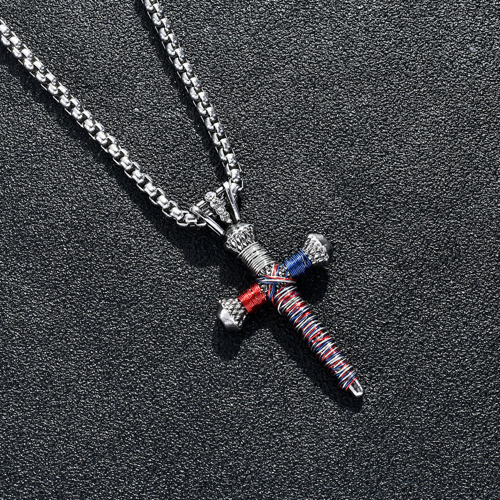 Nail Cross Pendant Chain necklace