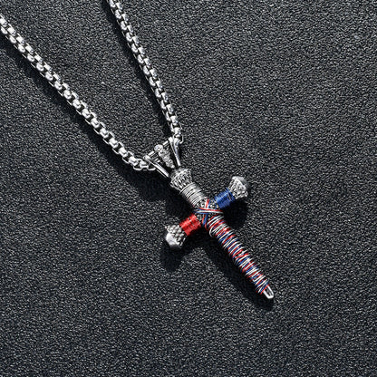 Nail Cross Pendant Chain necklace