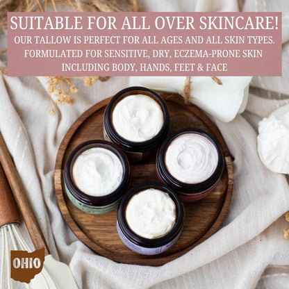 EAP ACRES Rose-Infused Whipped Tallow Balm – Grass-Fed Tallow, Manuka Honey & Jojoba Oil