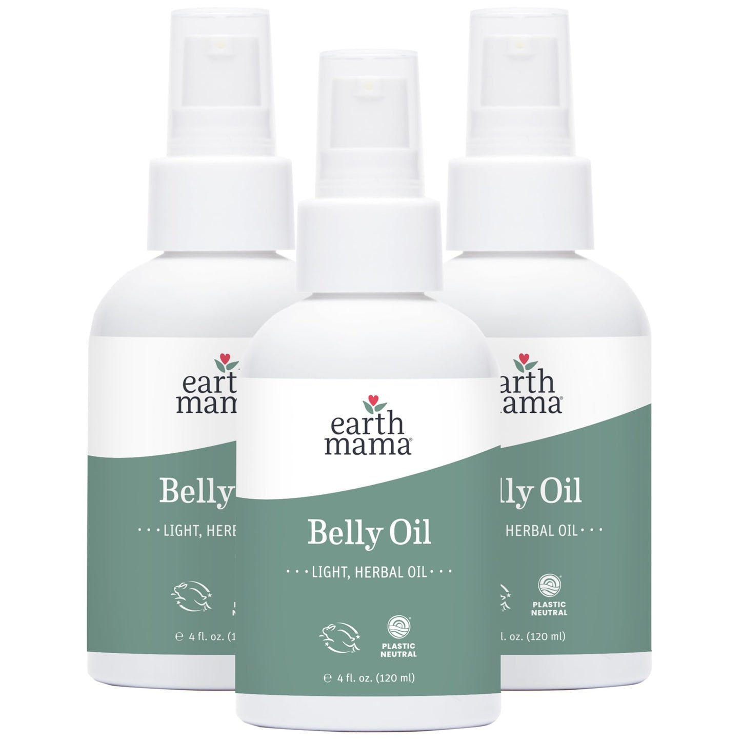 Earth Mama Belly Oil for Dry Skin — Calendula Skin Care Moisturizer for Pregnancy & Postpartum, 4 oz (3-Pack)