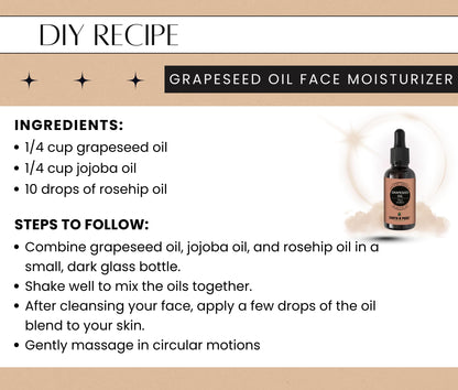 Earth N Pure Grapeseed Oil – Cold-Pressed, Therapeutic Grade, 30 ml
