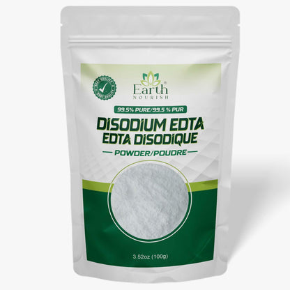 Earth Nourish Disodium EDTA - Cosmetic Grade Raw Material for DIY Shampoos, Soaps & Cleansers | 100g