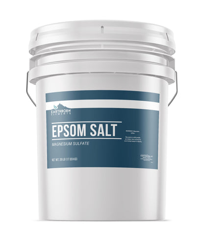Earthborn Elements Epsom Salt (5 Gallon) — Pure Magnesium Sulfate, Quick-Dissolving Bath Salt