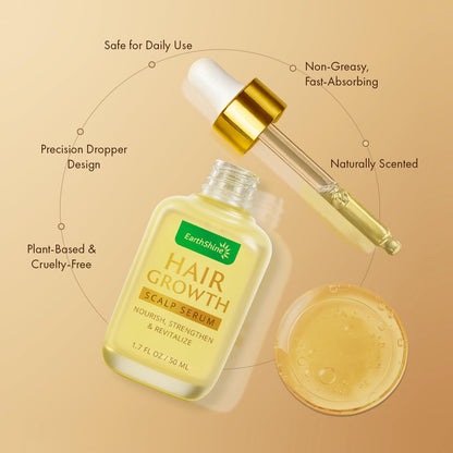 EarthShine Hair Growth Serum – Rosemary, Peptides & Caffeine