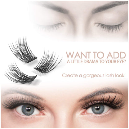 EASITENSION DIY Eyelash Extension Kit – 3D Cluster Lashes, 12mm & 14mm, Glue, Tweezers
