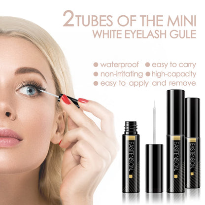 EASITENSION DIY Eyelash Extension Kit – 3D Cluster Lashes, 12mm & 14mm, Glue, Tweezers