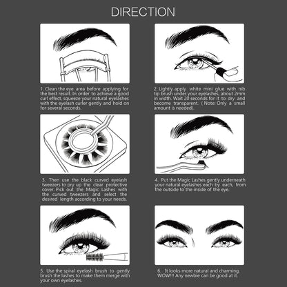 EASITENSION DIY Eyelash Extension Kit – 3D Cluster Lashes, 12mm & 14mm, Glue, Tweezers