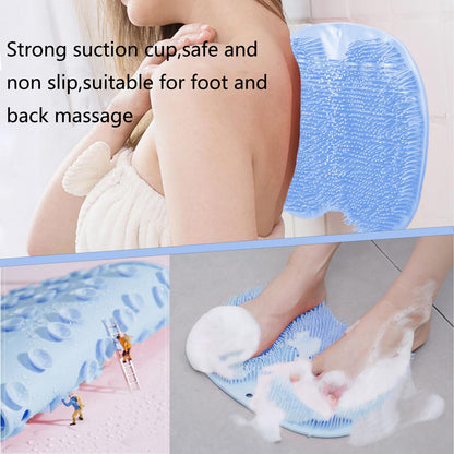 Easkite Shower Foot and Back Scrubber Mat – Wall Mounted Silicone Foot Massager (2pcs)