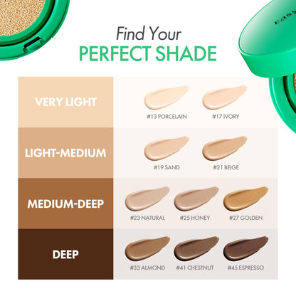 EASYDEW Mela B Toning Ampoule Cushion – 2-in-1 Korean Skincare & Foundation #45 Espresso