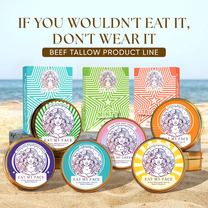 Eat My Face Organic Beef Tallow Sunscreen SPF 30 | Reef Safe, Non Nano Zinc Oxide