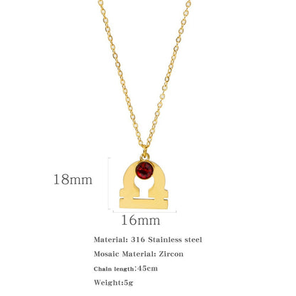 Zircon Constellation Zodiac Necklace