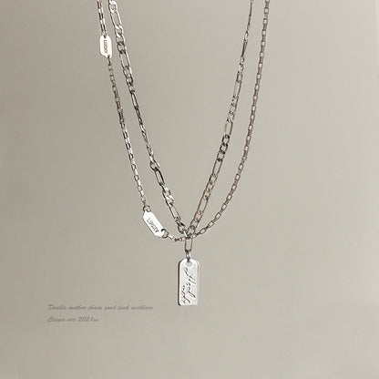 Simple Double Layer Stacked Necklace