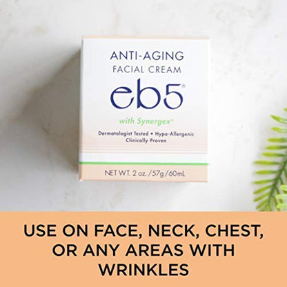 eb5 Anti-Aging Face & Neck Cream — Synergex Formula (2 oz) | Vitamins E, A, B5