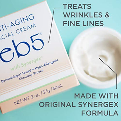 eb5 Anti-Aging Face & Neck Cream — Synergex Formula (2 oz) | Vitamins E, A, B5