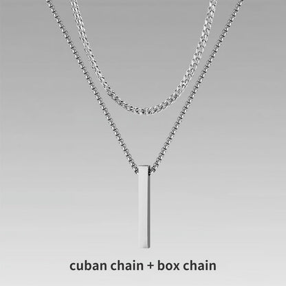 Men’s Layer Pillar Chain Necklace