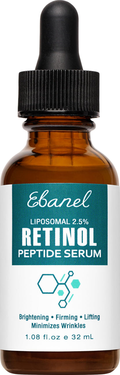 Ebanel Retinol Serum with Vitamin C, Peptides & Hyaluronic Acid | Brighten, Smooth & Refine Skin