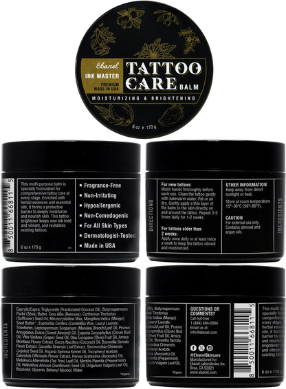Ebanel Tattoo Balm 6oz – Premium All-Stage Tattoo Aftercare for Ink Brightness & Hydration