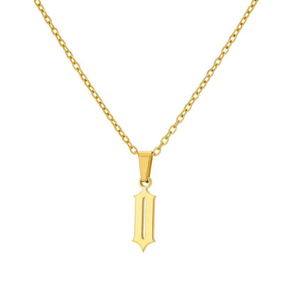 Funky A-Z Letter Pendant Necklace
