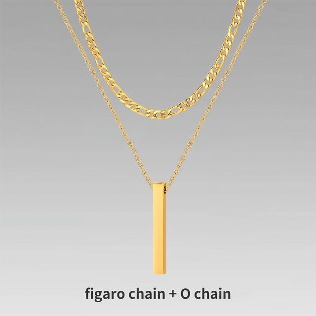 Men’s Layer Pillar Chain Necklace