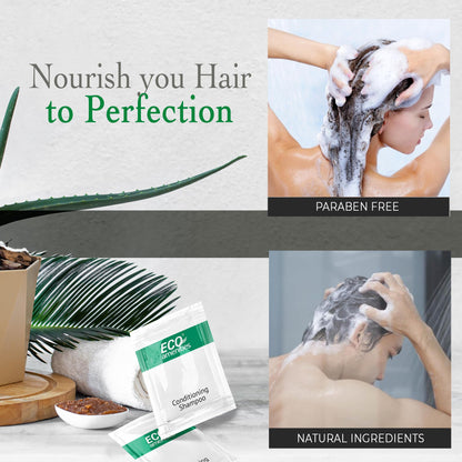 Eco Amenities 100-Pack Travel Shampoo & Conditioner Sachets – 2in1, 10ml, Hotel Toiletries