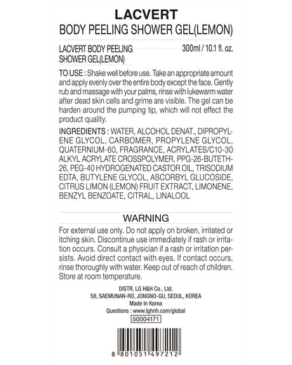 BEYOND Lacvert Body Scrub Peeling Gel Lemon – Gentle Exfoliation for Home Spa | ECO BEYOND