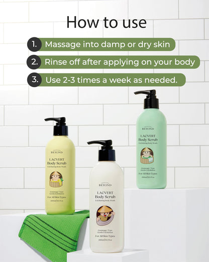 BEYOND Lacvert Body Scrub Peeling Gel Lemon – Gentle Exfoliation for Home Spa | ECO BEYOND