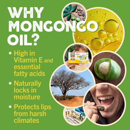 Eco Lips Mongo Kiss USDA Organic Lip Balm Set — 8-Pack, Honey Vanilla, 0.15 oz Each, Made in USA