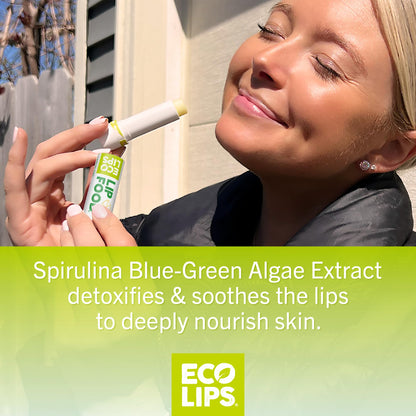Eco Lips Lip Food: Organic Lip Balm with Lemon Spirulina - 3-Pack