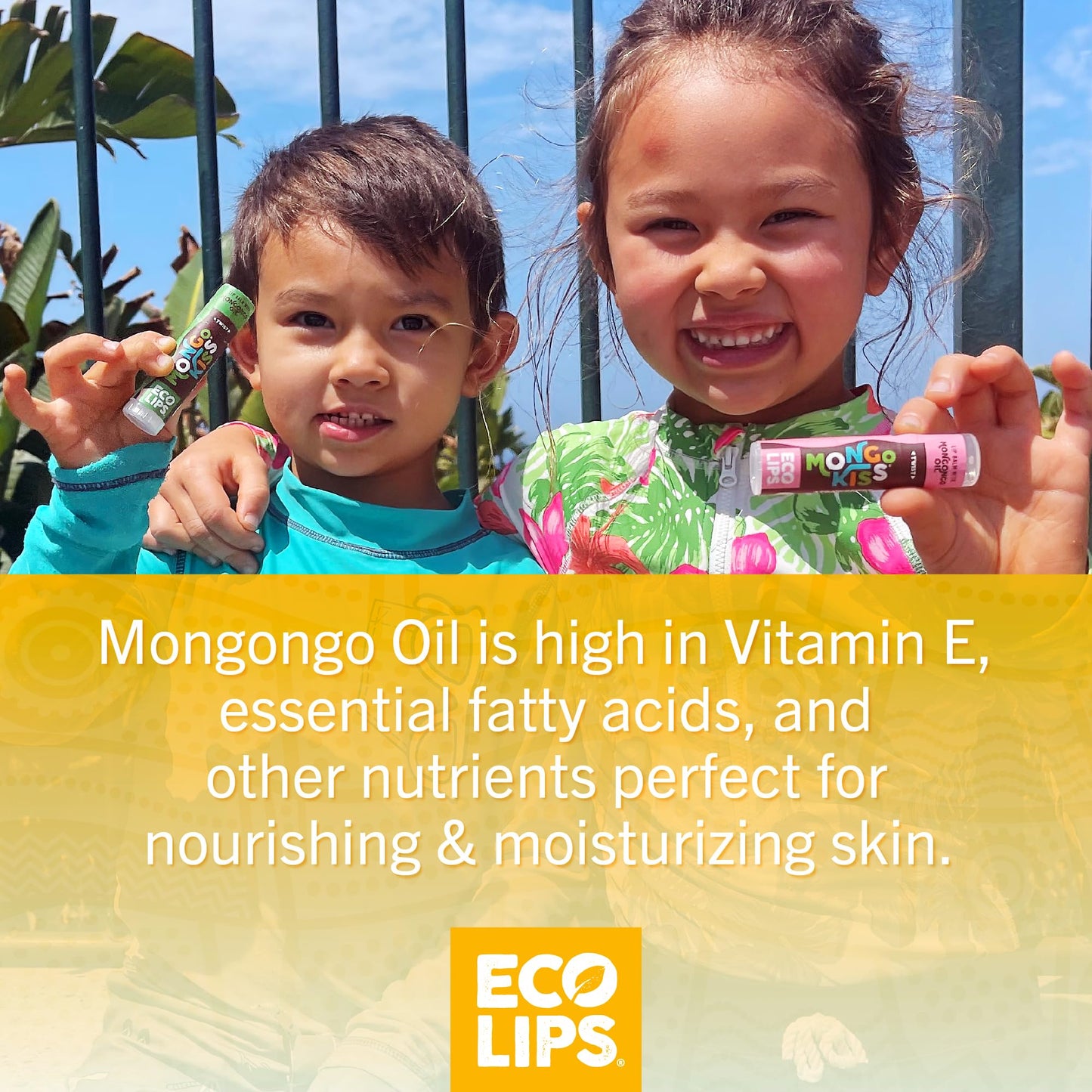 Eco Lips Mongo Kiss 8-Pack USDA Organic Lip Balm – Peppermint, Made in USA