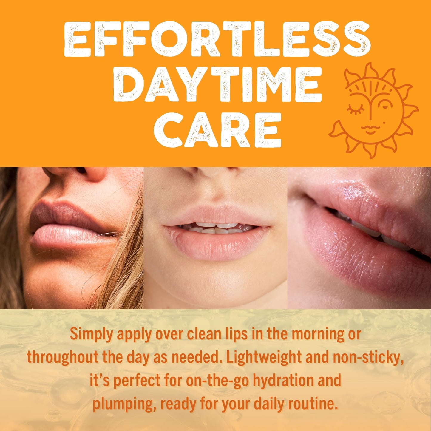 Eco Lips Plumping Daytime Lip Mask with Hyaluronic Acid & Upcycled Cloudberry Oil – 2-Pack | 100% Natural, Made in USA